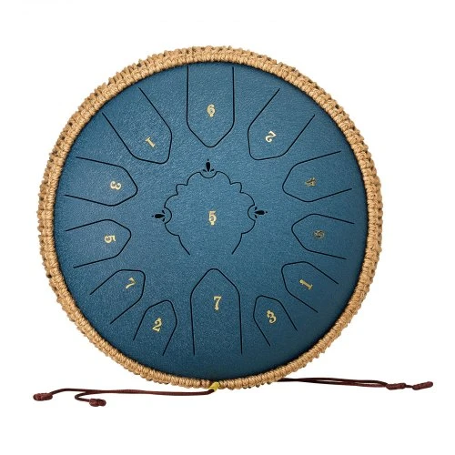 VEVOR Plieninis liežuvėlių būgnas, 13 natų, C-dur, 31 x 31 x 15 cm, tamsiai mėlynas