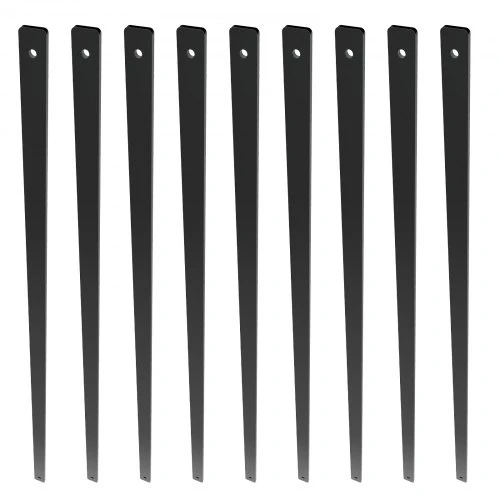 VEVOR Plokšti terasos turėklų balustrai, aliuminis, matinė juoda, 75 cm, 51 vnt.