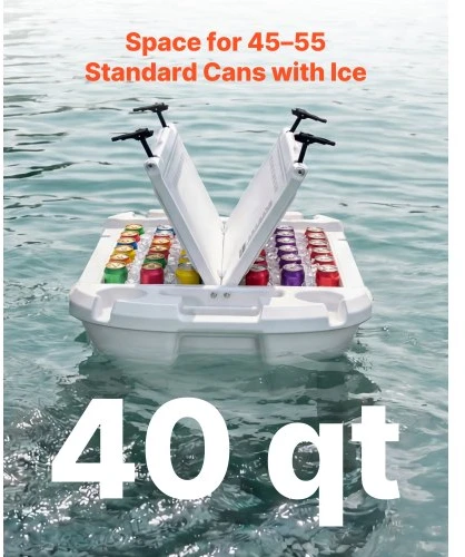 VEVOR Plūduriuojantis šaldytuvas FC-02-W, 37,9 l, baltas