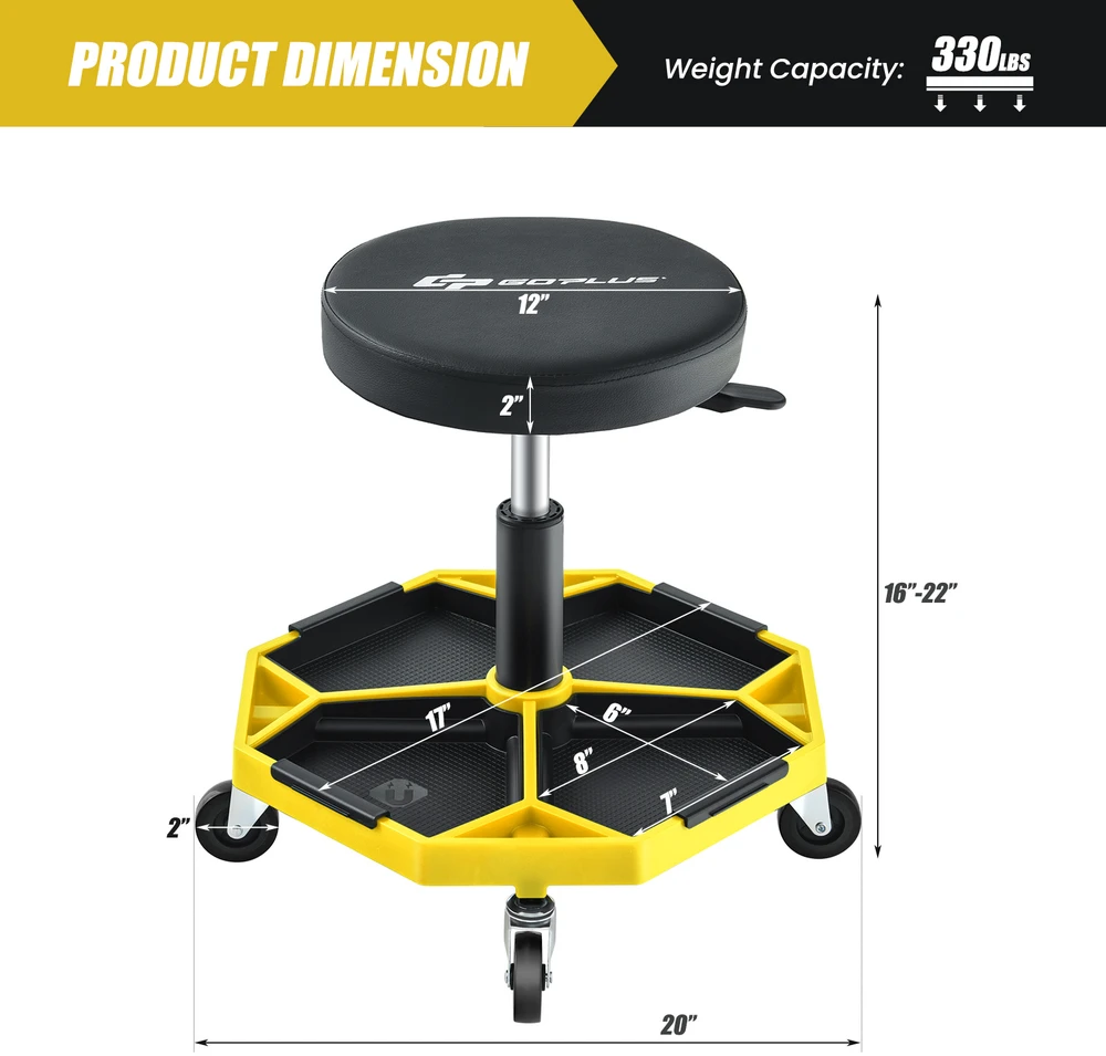 Promotion Pneumatinis mechaniko kėdutė 330 lbs