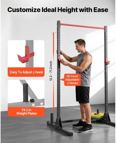 VEVOR Power cage squat rack SJ7000F, 1160 x 1280 x 2170 mm