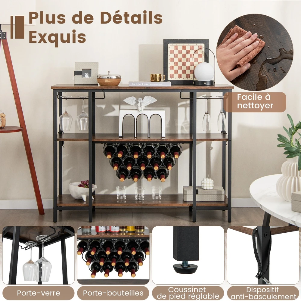 Promotion Pramoninis vyno stovas 15 butelių rudas