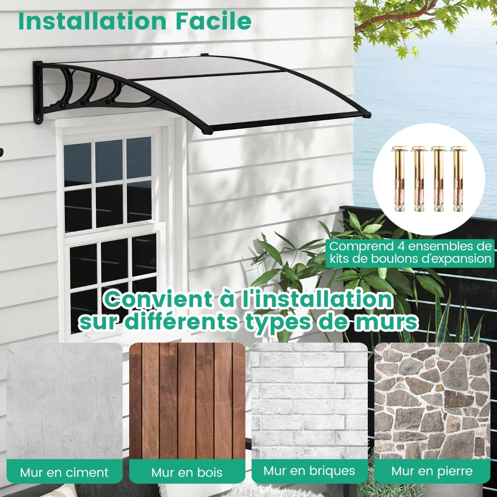Promotion Priešdurų stogelis 122x99 cm pilkas spalvos