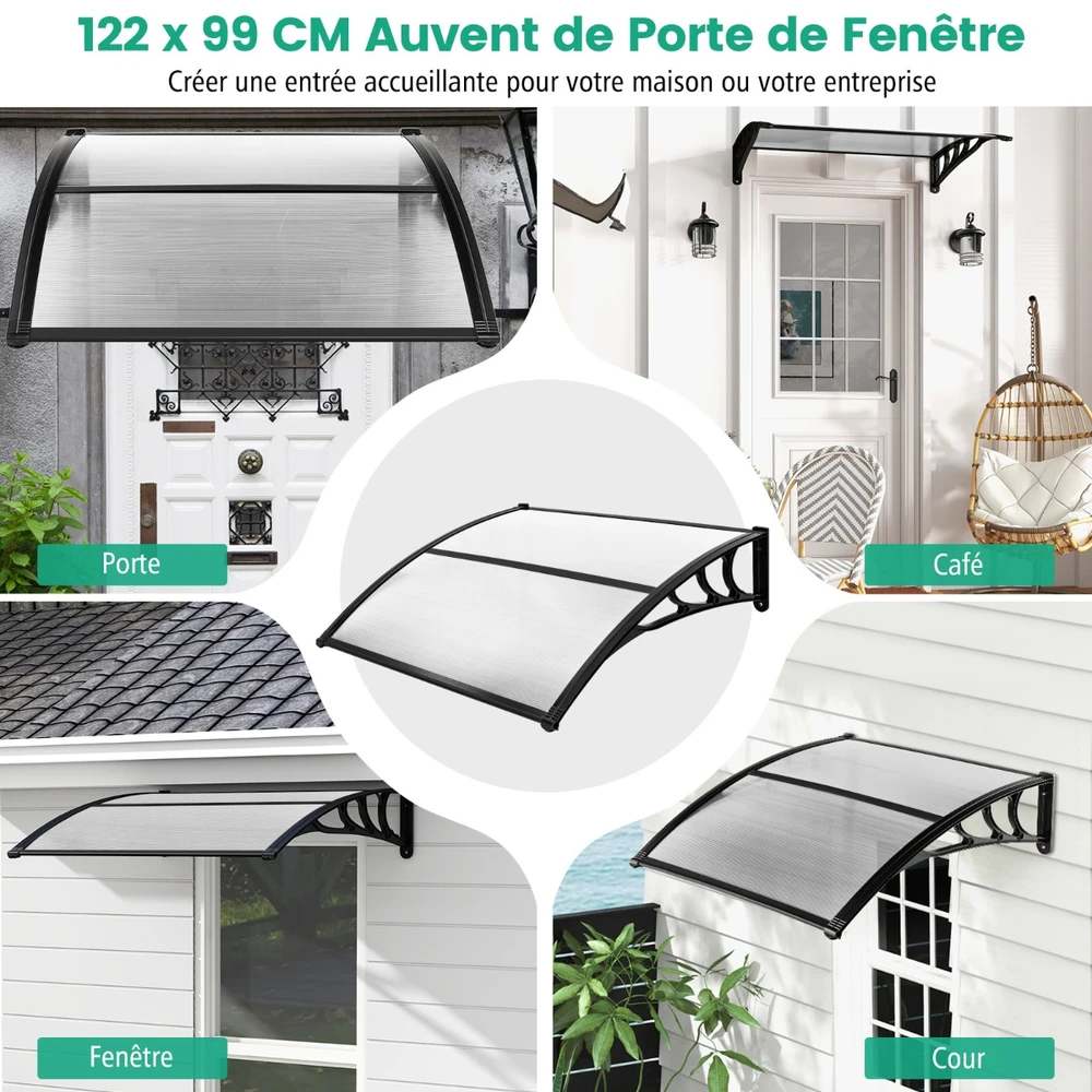 Promotion Priešdurų stogelis 122x99 cm pilkas spalvos