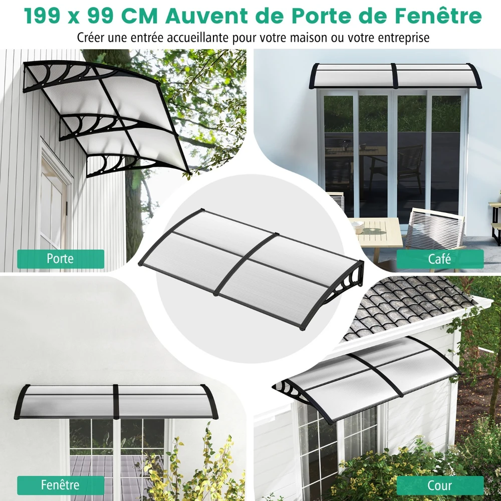 Promotion Priešdurų stogelis 199x99 cm pilkas spalvos