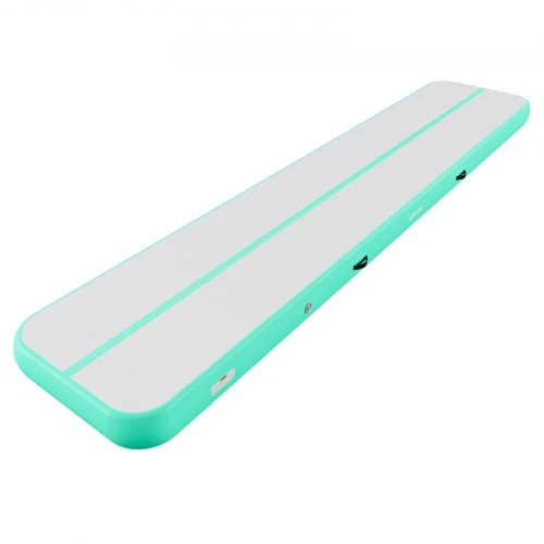 VEVOR Pripučiamas gimnastikos kilimėlis su elektriniu siurbliu, 500 x 100 x 20 cm, mėtų žalios spalvos