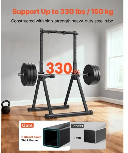 VEVOR Prisitraukimų stovas SJ5000F, plieno, iki 150 kg, 132 x 113 x 144-217 cm