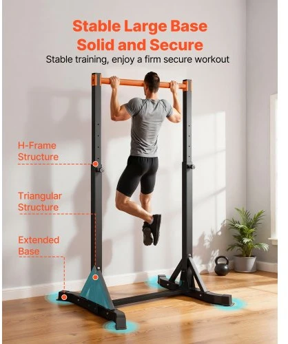 VEVOR Prisitraukimų stovas SJ6010F, plieno, iki 150 kg, 103 x 120 x 218 cm