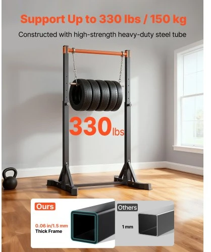 VEVOR Prisitraukimų stovas SJ6010F, plieno, iki 150 kg, 103 x 120 x 218 cm