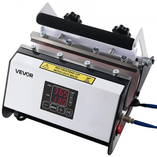Koduva Puodelių terminis presas VEVOR TLK2730OZ-S, 325-1183 ml, 500 W, juoda ir balta