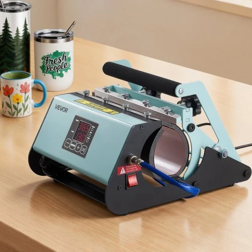 Koduva Puodelių termo presas VEVOR TLK2730OZ-S, 325-887 ml, juoda ir žalia