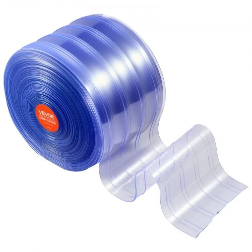 VEVOR PVC juostinė užuolaida, skaidri, 45,7 m x 20 cm, 2 mm