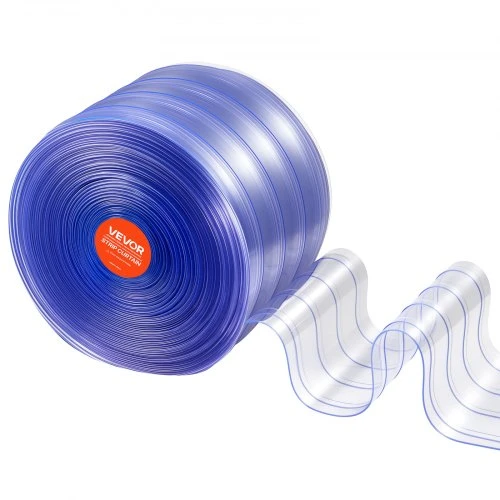 VEVOR PVC juostinė užuolaida, skaidri, 45,7 m x 20 cm, 2 mm