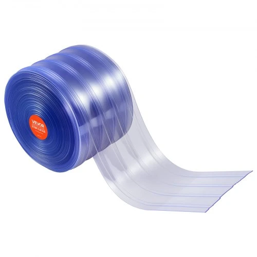 VEVOR PVC juostinė užuolaida, skaidri, 45,7 m x 20 cm, 2 mm