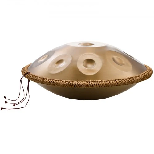 VEVOR Rankinis būgnas, plieno, 9 natų, D minor, auksinis, 55,9 cm