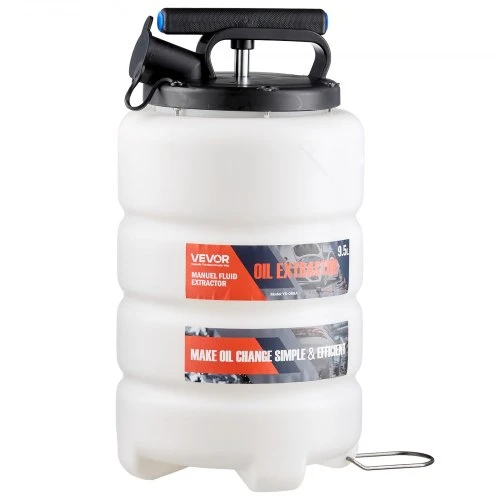 VEVOR Rankinis skysčių ištraukėjas, 9,5 l, HDPE, su 150 cm žarna ir 3 x 120 cm prailginimo vamzdeliais