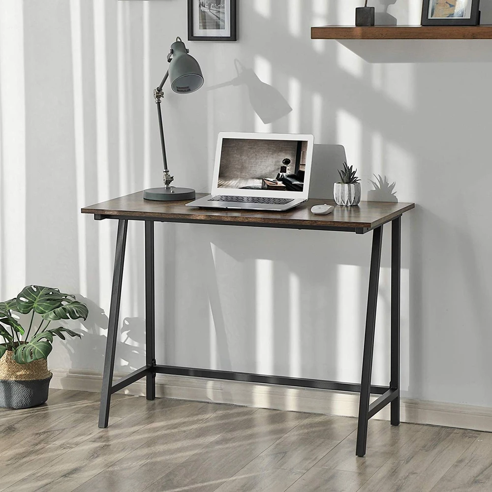 Koduva Rašomasis stalas 100 x 50 x 75 cm, medžio drožlių plokštė ir plienas, vintažinė ruda-juoda