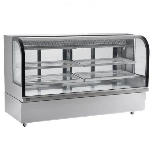 VEVOR Refrigeruojama vitrininė spinta GN-2000R2, 901 l, 4 lygių, 200 x 82 x 120 cm