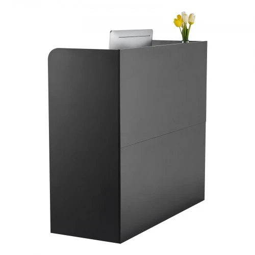 Koduva Registratūros stalas VEVOR, MDF, juodas, 120 x 48 x 110 cm
