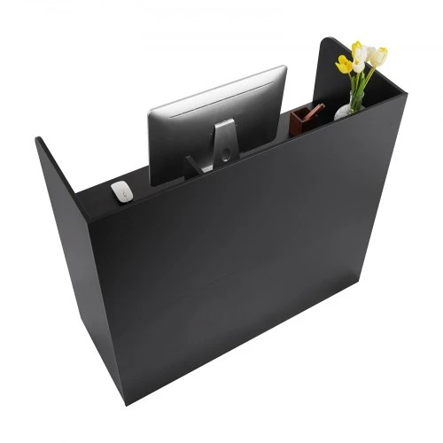 Koduva Registratūros stalas VEVOR, MDF, juodas, 120 x 48 x 110 cm
