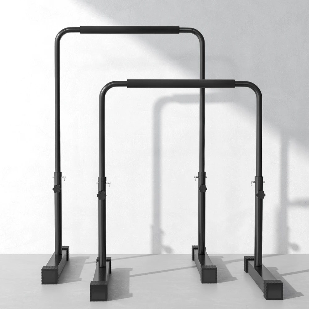 Aosom Reguliuojama dip stotis, 80-105 cm, plienas, juoda, iki 120 kg
