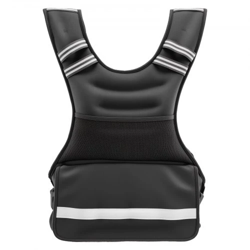 VEVOR Reguliuojama svorio liemenė, 18,3kg, neoprenas, juoda, su 8 svorio paketais