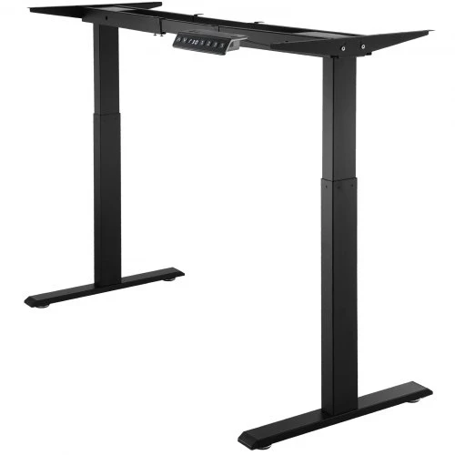 Koduva Reguliuojamas elektrinio stalo rėmas VEVOR ZW-14, dvigubas variklis, juodas, 70-117 cm