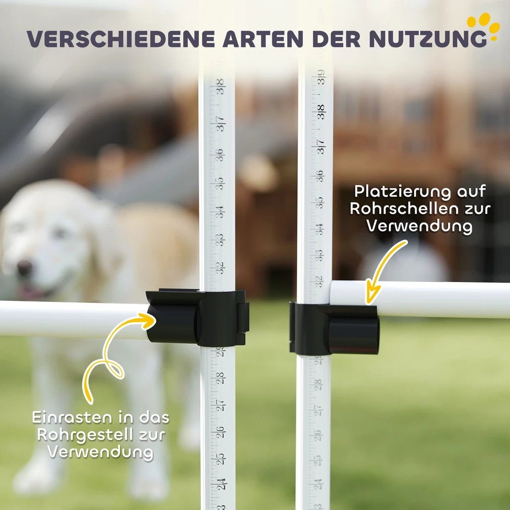 Aosom Reguliuojamas šunų agility kliūčių komplektas, 4 vnt., su krepšiu