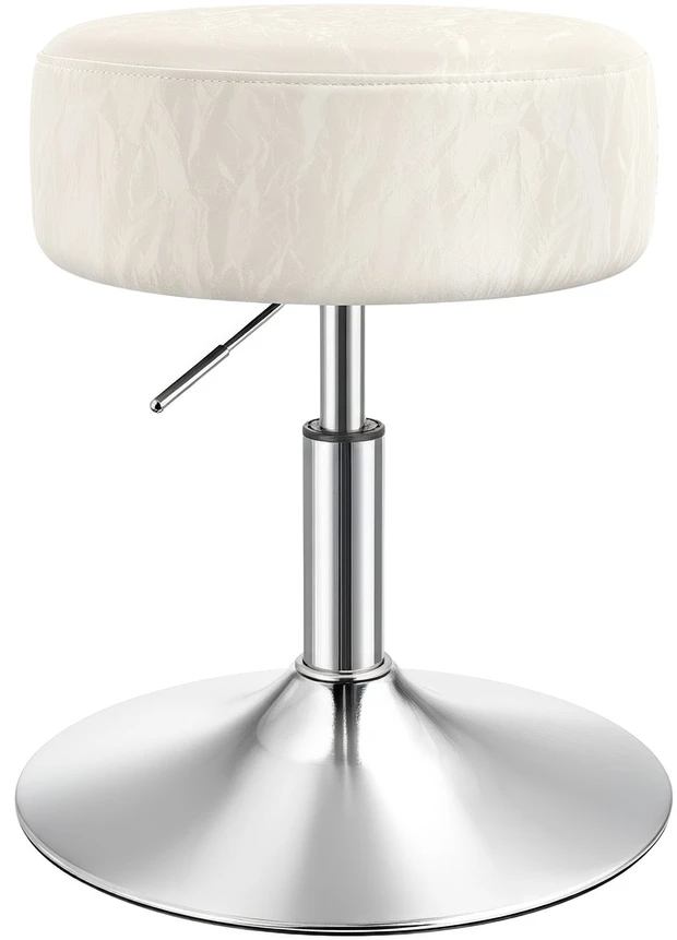 Koduva Reguliuojamo aukščio taburetė, kreminės baltos spalvos, PU ir plienas, 38 cm, 120 kg
