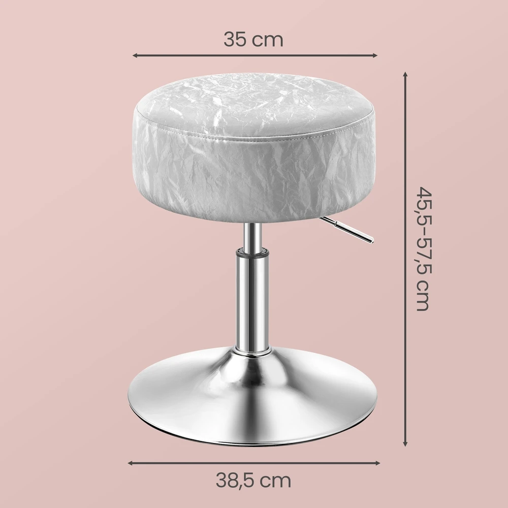 Koduva Reguliuojamo aukščio taburetė, pilka, PU ir plienas, 38,5 cm, 120 kg