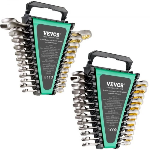 VEVOR Reketinių kombinuotų veržliarakčių rinkinys, 24 vnt., pilkas, 8-19 mm ir SAE 6-22 mm