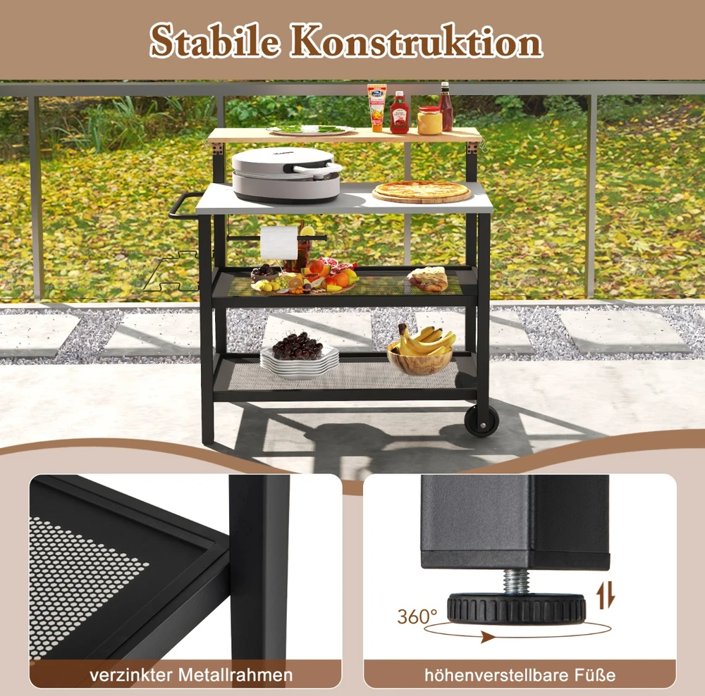Promotion Riedantis Baro Vežimėlis su Sulankstomu Stalu