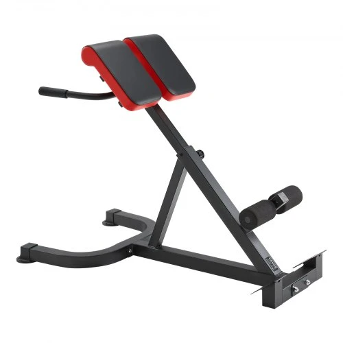VEVOR Romėniška hiperextension treniruočių kėdė SJ1015, juoda / raudona, 136 kg