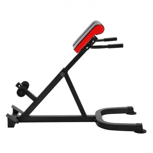 VEVOR Romėniška hiperextension treniruočių kėdė SJ1015, juoda / raudona, 136 kg