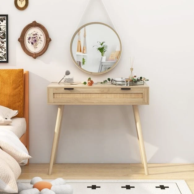 Promotion Rotango konsolinis staliukas su stumdomu stalčiumi, bohemiškas
