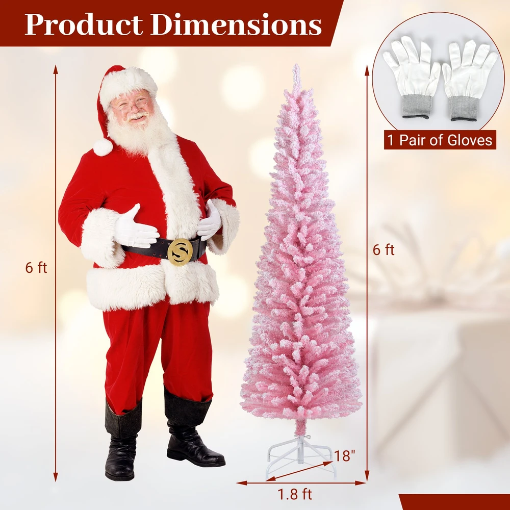 Promotion Rožinė dirbtinė eglutė 6ft su 460 šakų