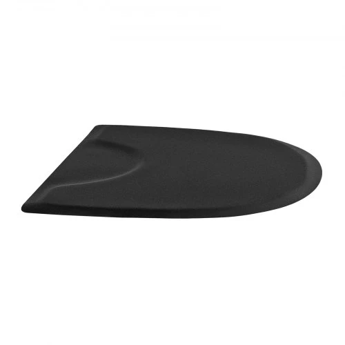 VEVOR Salono kilimėlis, pusapvalis, PVC + NBR, matinė juoda, 122 x 91 cm