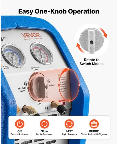 VEVOR Šaltnešio surinkimo įrenginys RR250, 0,56 kW, 220-240 V, 50 Hz