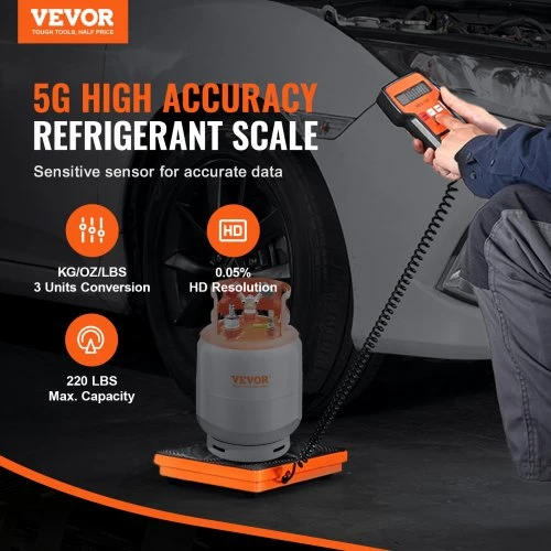 VEVOR Šaltnešio svarstyklės LX-36575D, iki 99,8kg, 43 x 31 x 7 cm