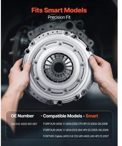 VEVOR Sankabos komplektas su prispaudimo plokšte, 1 komplektas, skirtas Smart FORFOUR ir FORTWO Cabrio