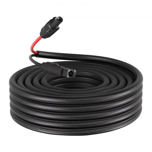 VEVOR Saulės baterijų ilginamasis kabelis, 9,14 m, 10 AWG, juodas ir raudonas