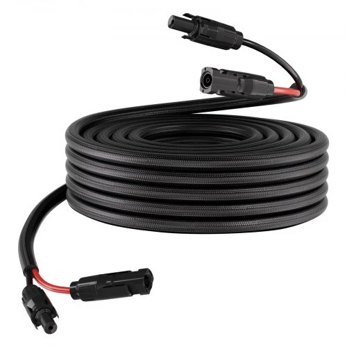VEVOR Saulės baterijų ilginamasis kabelis, 9,14 m, 10 AWG, juodas ir raudonas