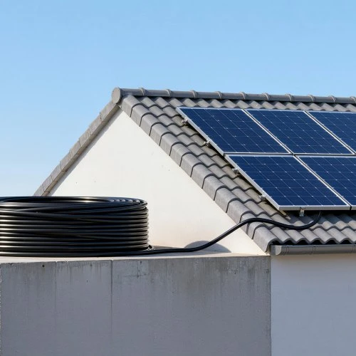 Koduva Saulės panelių ilginimo kabelis VEVOR, 30 m, 10 AWG (6 mm²), juodas + raudonas, 2 dalių rinkinys