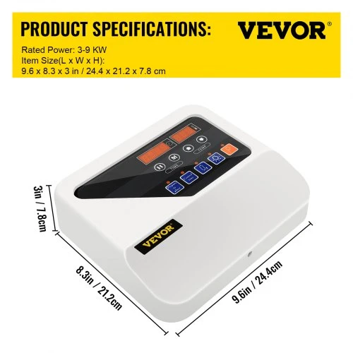VEVOR Saunos krosnelės valdiklis VV-ESC-380, 3-9 kW, 380-415 V