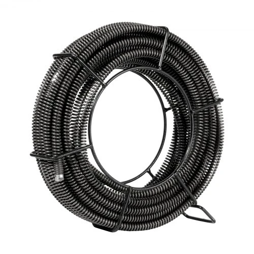 VEVOR Sekcinis vamzdžių valymo trosas su 7 pjaustytuvais, 20,1 m x 16 mm, vamzdžiams 20-100 mm