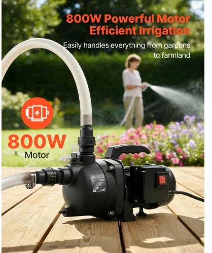 VEVOR Seklaus šulinio reaktyvinis siurblys ZXJ1000-A, 800 W, 230 V, 3300 l/h