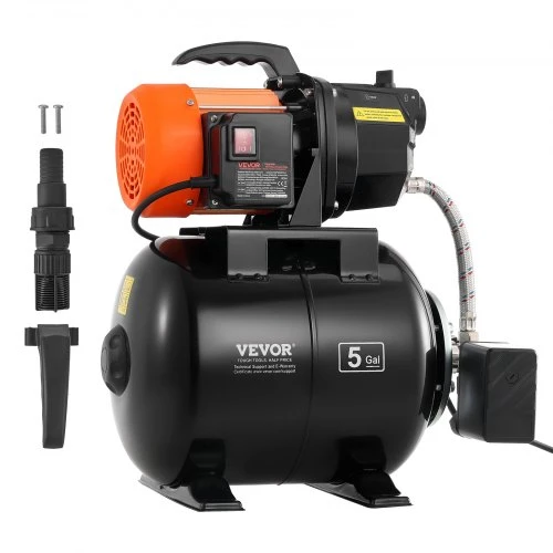 VEVOR Seklaus šulinio siurblys su baku FSGP1200CFe-1, 735 W, 19 l, 3750 l/val.