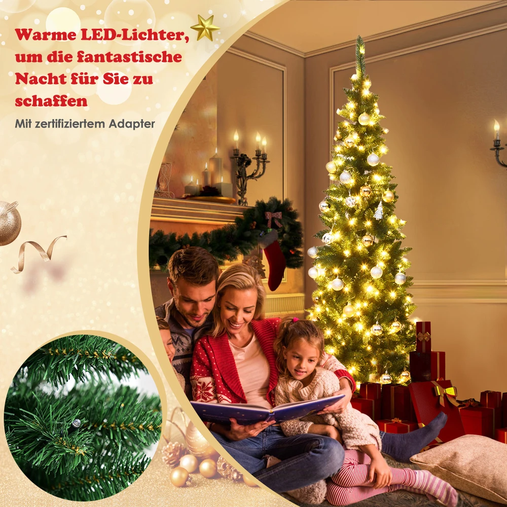 Promotion Siaura dirbtinė eglutė su LED 225cm
