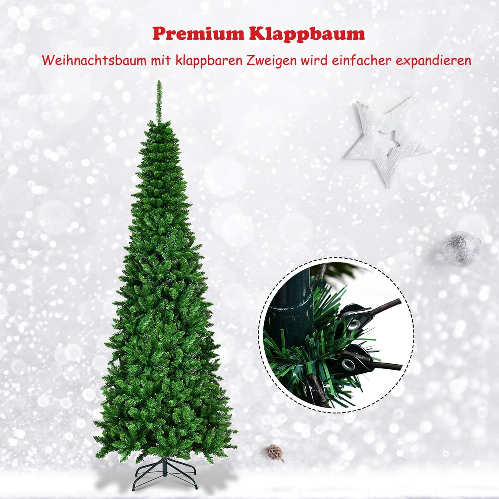 Promotion Siaura dirbtinė eglutė su LED 225cm