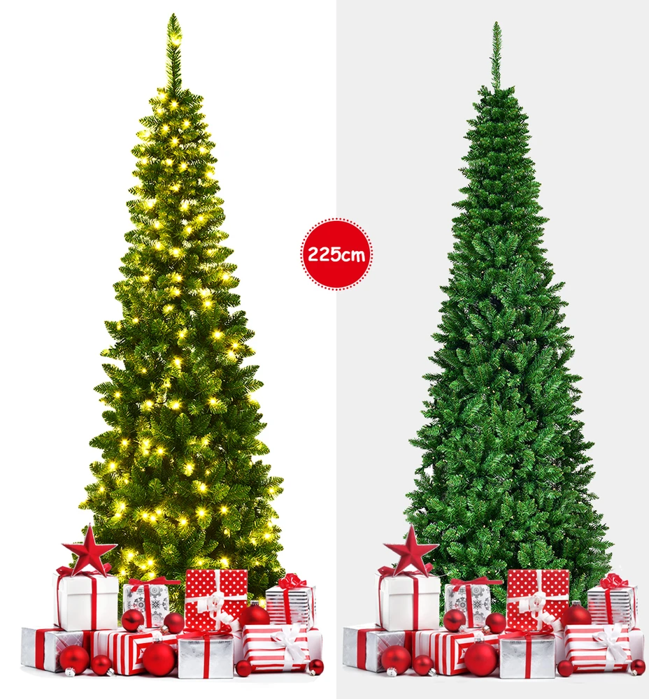 Promotion Siaura dirbtinė eglutė su LED 225cm